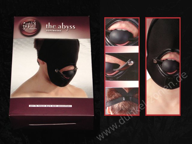 MASKE NEOPREN *BLIND* - Gesichtsmaske schwarz ohne Augenlöcher - Sklave Sklavin Slave