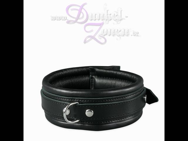 HALSFESSEL 5CM LEDER - schwarz rot blau lila weiß braun schwarzweiß - Hals-Fessel