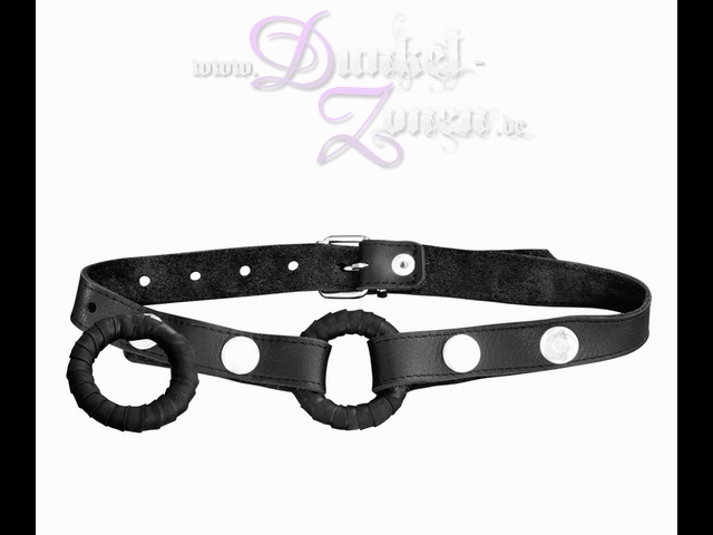KNEBEL RINGKNEBEL - Leder Latex wechselbar - Ring-Knebel
