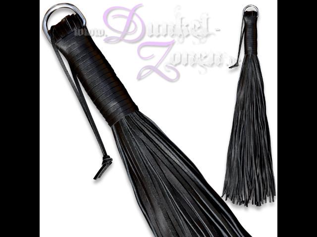 LEDERPEITSCHE 60CM - 72 RIEMEN WEICH - Echtleder Riemenpeitsche div. Farben