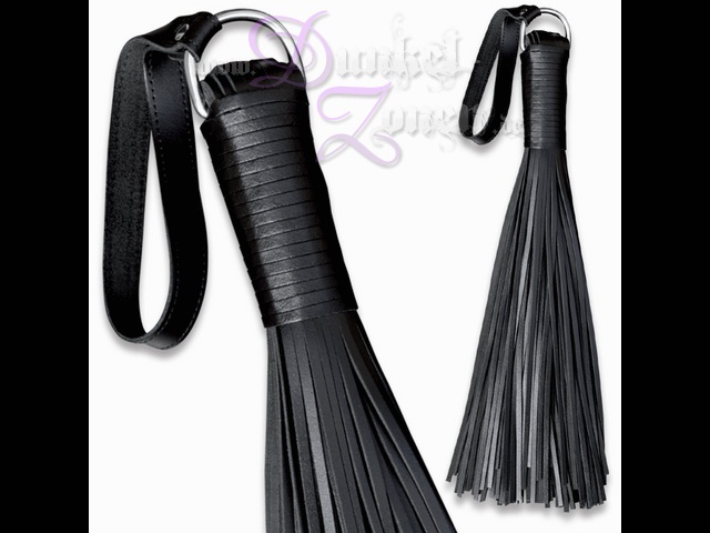 PEITSCHE EXTRA DICK - 100 RIEMEN - robuste Leder Riemenpeitsche