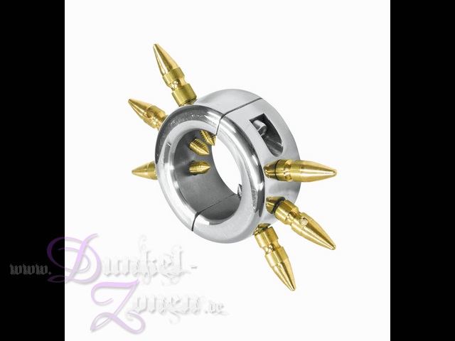 HODENRING MIT MESSING-SPITZEN - Genitalringe Hoden-Ring mit Spikes