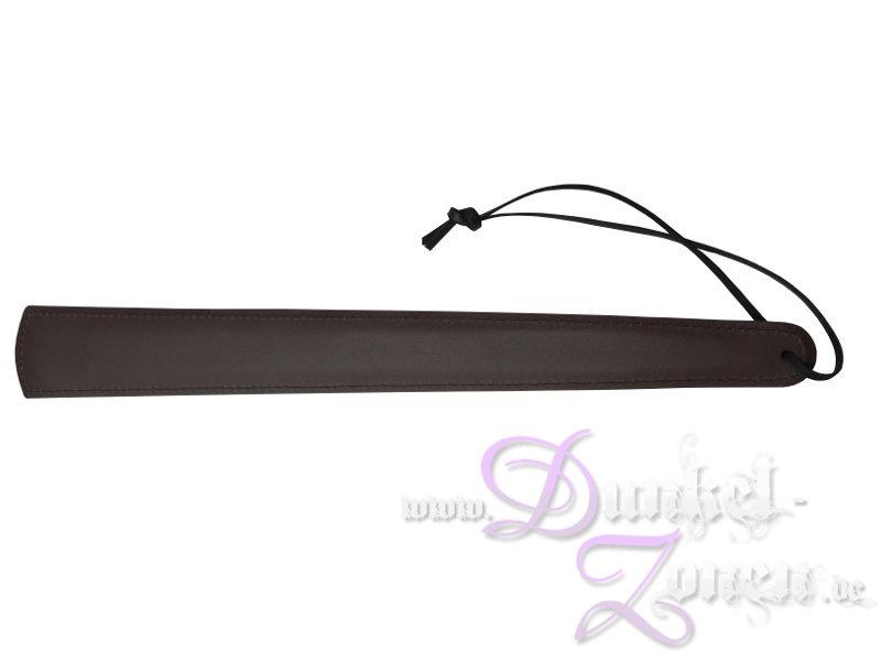 PADDEL KLATSCHE SCHLANK SCHMAL - Leder schwarz-braun - Paddle BDSM Spanking Tool