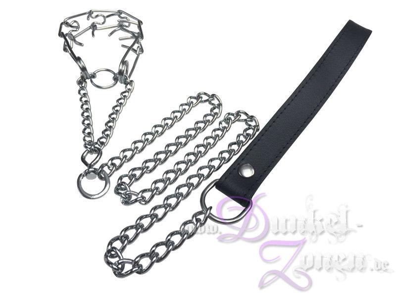 SKLAVEN-LEINE *SLAVE* - Metall Erziehungs-Kette ca. 95 cm - Petplay