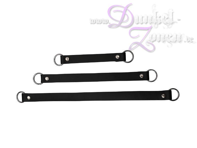 UNIVERSAL RIEMEN SET MIT O-RINGEN - schwarze Leder Gurte - 10 cm + 15 cm + 25 cm