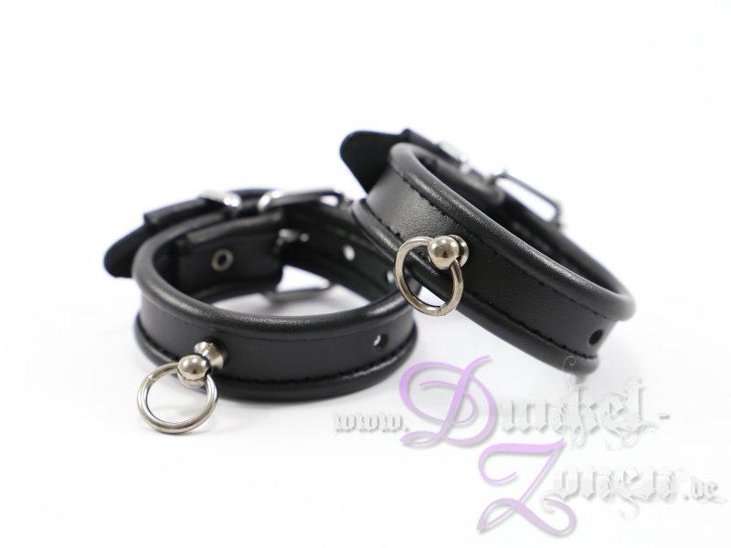 DAMEN ARMBÄNDER *SCHMUCK O* LEDER - Handfesseln Armband - schwarz lila