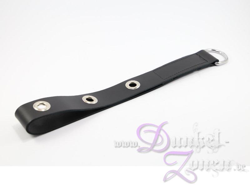 PADDEL SLAPPER mit LOCHNIETEN - Leder schwarz - Spanking Paddle Klatsche Werkzeug