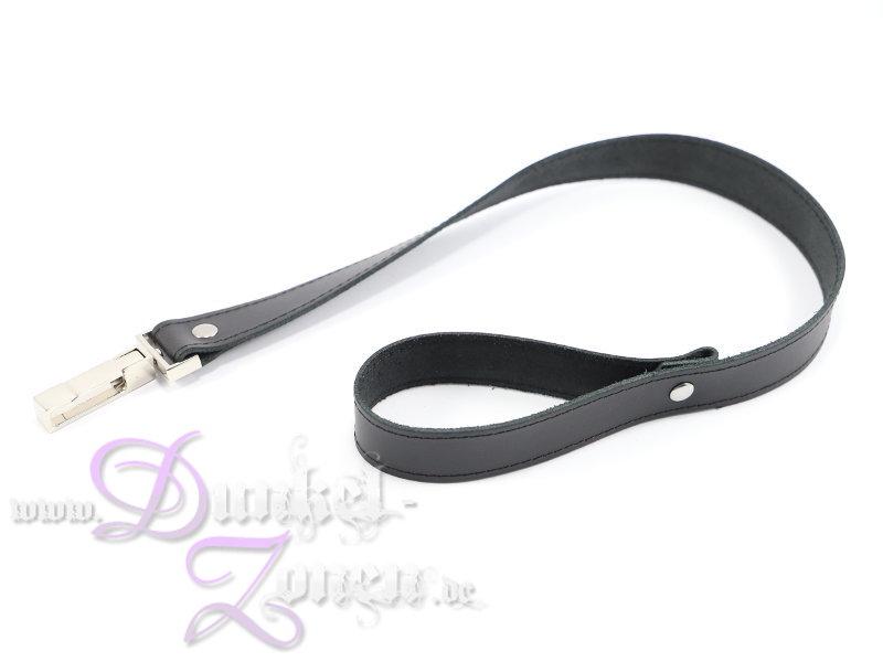 LEINE *KARABINER SPEZIAL* - Lederleine + Handschlaufe + neuer Karabinerhaken ca. 65 cm