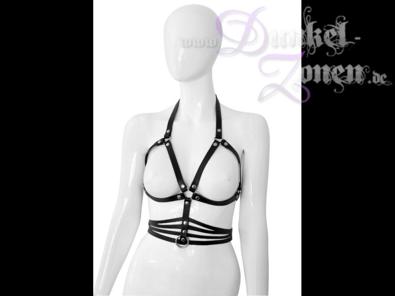 DAMEN BODY-HARNESS *LADY LIKE* - Echtleder Riemen-Geschirr Bodyharness Zaumzeug