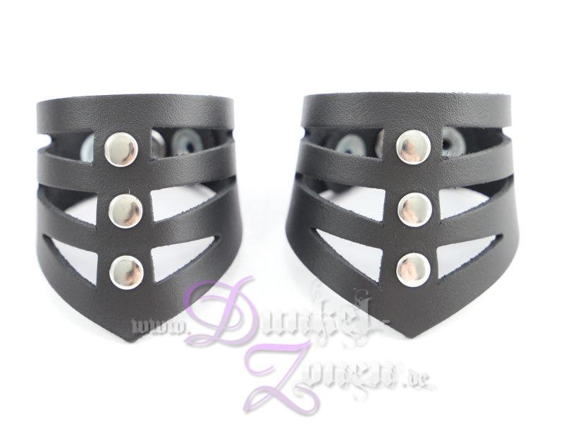 DAMEN ARMBÄNDER *LADY LIKE* - Leder Riemchen Arm-Band Paar - Gothic Fetisch Outfit