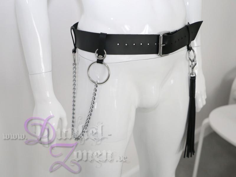 GURT GÜRTEL *SPEZIAL 1* MIT ZUBEHÖR - Peitsche Kette Ringe - BDSM Fetisch Outfit