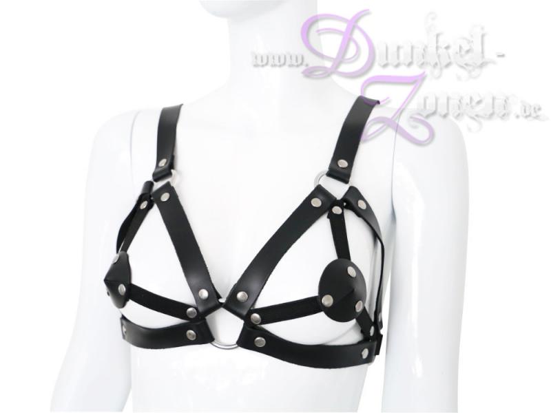 DAMEN BH *SPECIAL* - aus echtem Leder - Gothic BDSM Büstenhalter Riemen-BH Outfit