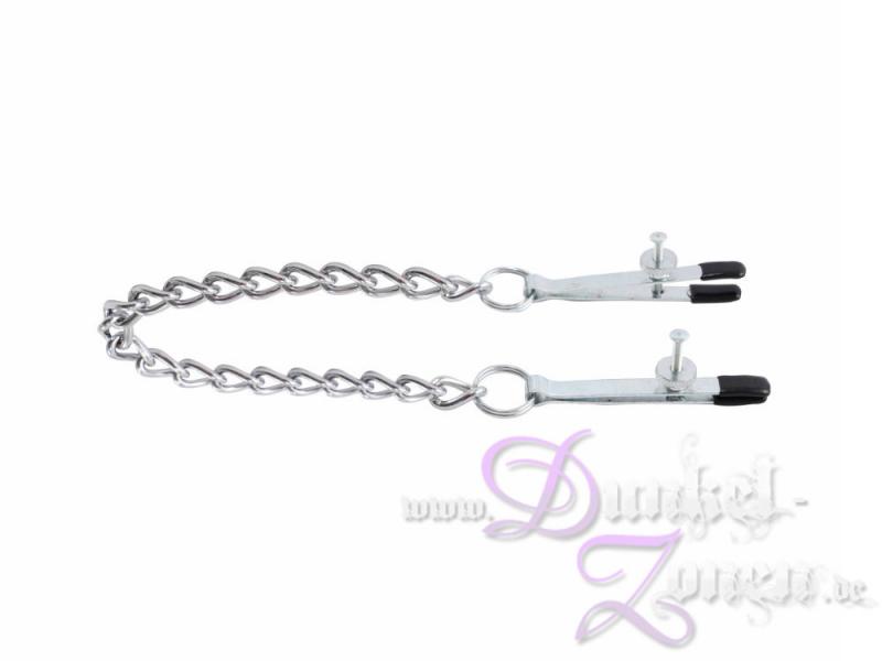 NIPPEL VAGINA KLAMMERN MIT KETTE *ABSOLUTE PROF* A - Metall-Klemmen mit Stellschraube
