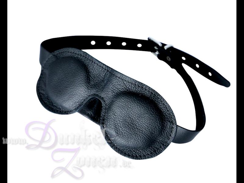 AUGENMASKE *PERFECT FIT* - schwarze Leder Augen-Maske - Ledermaske