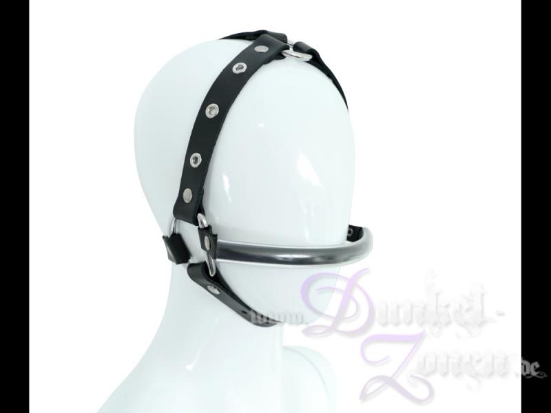 KOPF-HARNESS MIT TRENSE - Head Harness mit Beiß-Schlauch Kopf-Geschirr Petplay Ponyplay