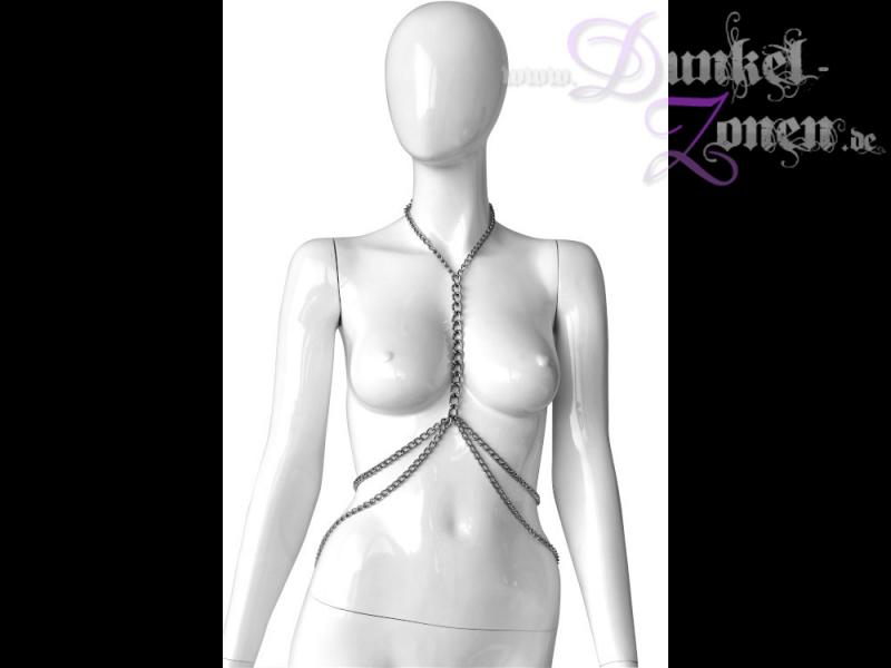DAMEN BODY KETTEN KOMBI - Halskette Taillenketten Kombination - sexy BDSM-Outfit