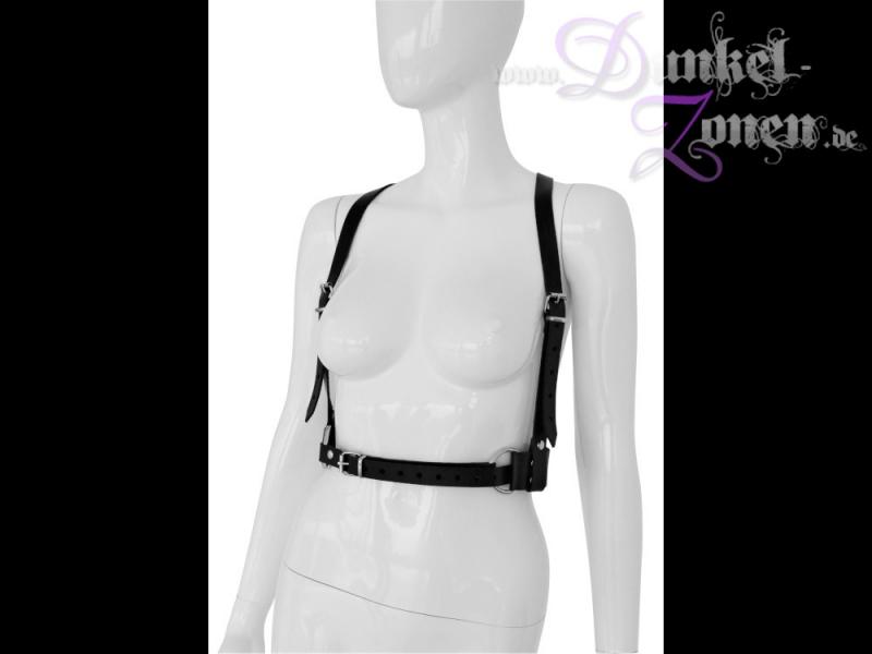 DAMEN HOSENTRÄGER HARNESS - aus echtem Leder - Körper-Geschirr Bodyharness Lederbody Zaumzeug