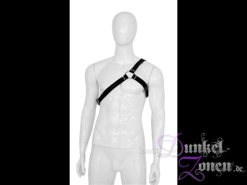 HERREN HARNESS *ASYMMETRIC* - Leder Schulter Gurt Riemen - BDSM-Outfit