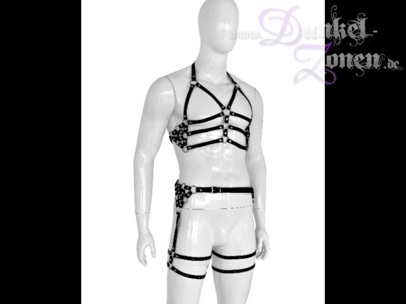 HARNESS *TRANS GENDER* - Leder Riemen Body Geschirr für Herren im Damen Outfit Stil