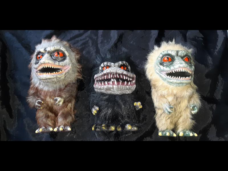 CRITTERS - KLEINE MONSTER 3x Grusel Horror Figur Puppe als Set - No Gremlins Ghoulies Puppen Figuren