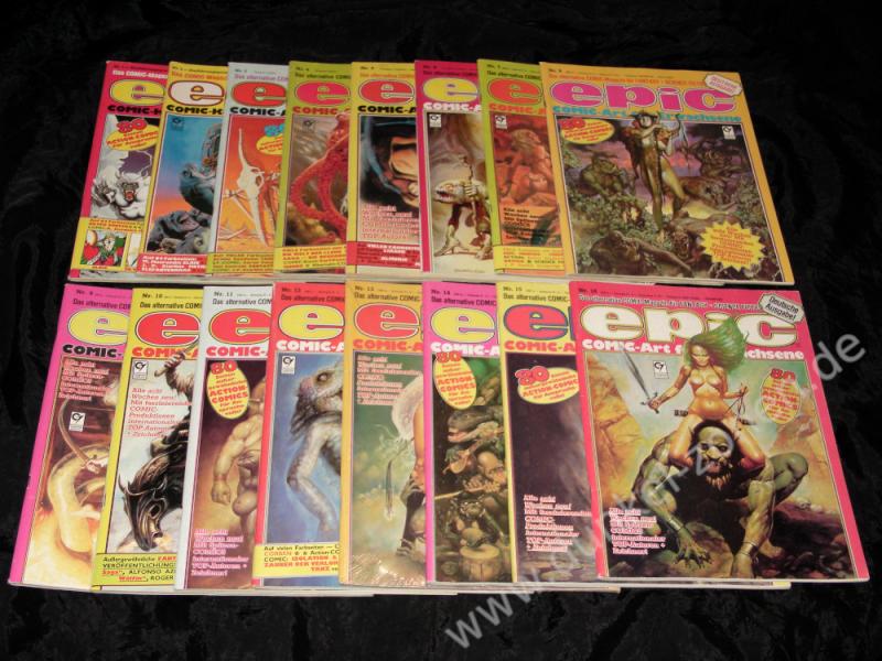 EPIC 1-16 - komplette Reihe Comic-Magazine Comic-Art für Erwachsene - Fantasy Science Fiction
