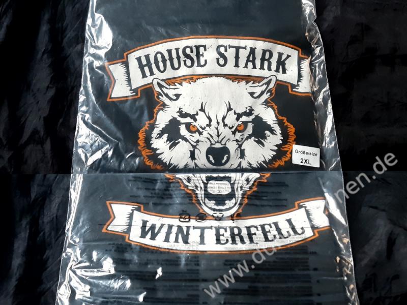 GAME OF THRONES T-SHIRT - HOUSE STARK WINTERFELL - XXL 2XL Fantasy Outfit NEU OVP