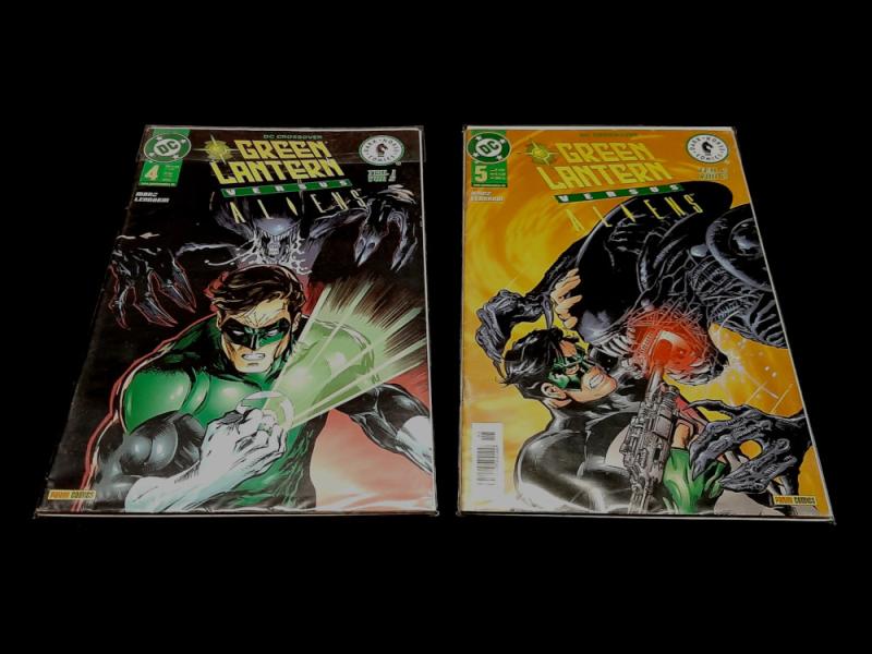 GREEN LANTERN VS ALIENS 1-2 DC Crossover Comic Reihe 4-5 v. Panini