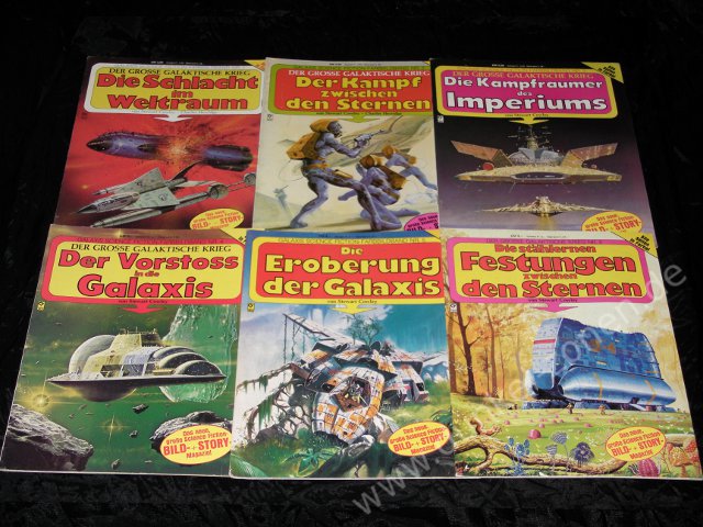 GROSSE GALAKTISCHE KRIEG, DER diverse Science Fiction Bild- + Story-Magazine Auswahl