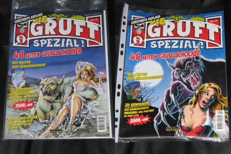 GRUFT SPEZIAL 1-2 -Grusel-Comic Zweiteiler -Click-Clack komplett
