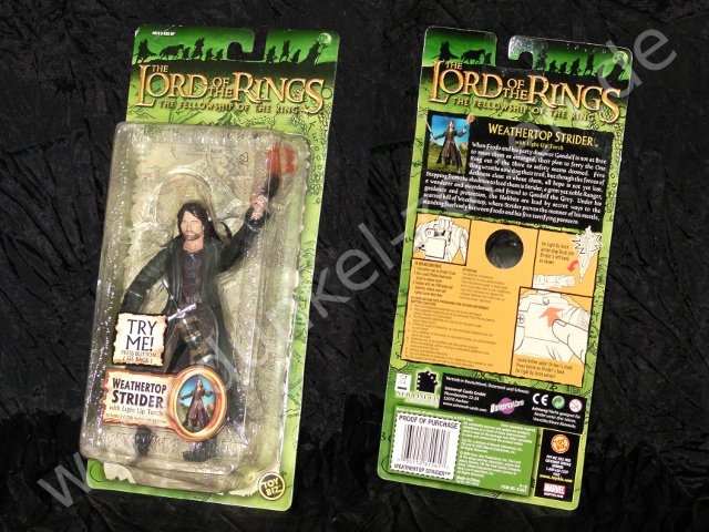 HERR DER RINGE ARAGORN - Streicher Wetterpitze Actionfigur mit Effekt v. Toy Biz Marvel