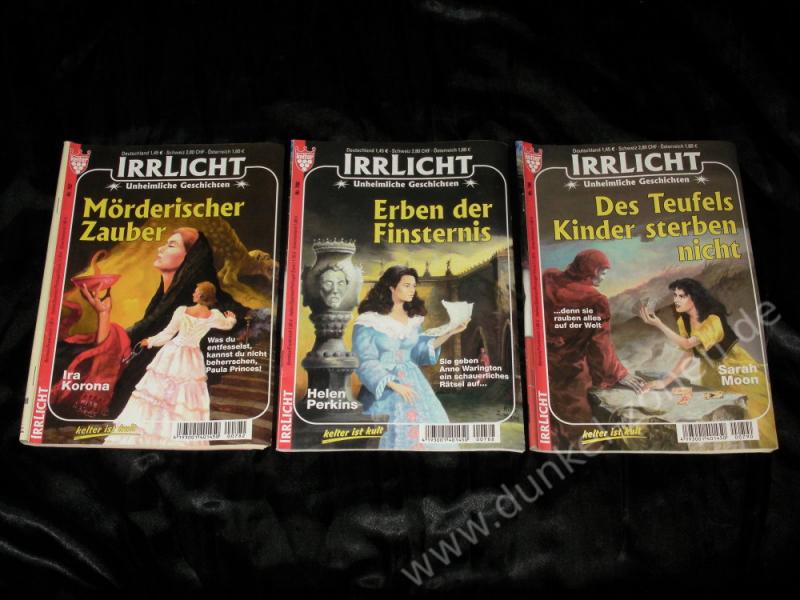IRRLICHT Romane - Kelter Verlag - Grusel - Mystery - Romane - 16 Hefte - Set Paket