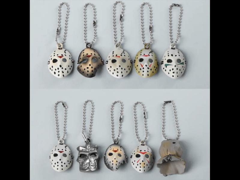 JASON VOORHEES HOCKEY MINI-MASKEN - ANHÄNGER SET - Horror Killer aus Freitag, der 13.
