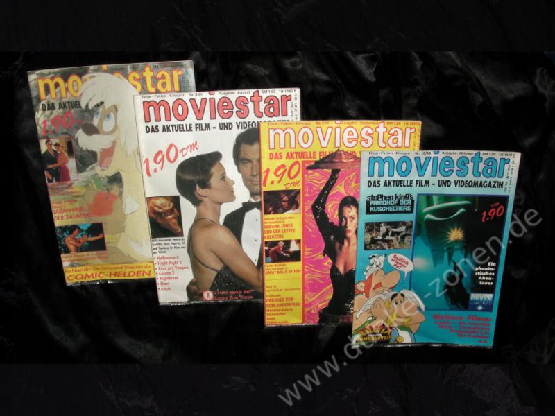 MOVIESTAR SET 4 Hefte zwischen 07.1989 und 10-1989 - deutsche Film-Magazine Zeitschriften