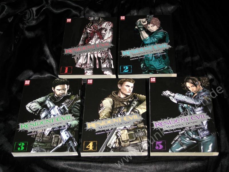 RESIDENT EVIL - MARHAWA DESIRE 1-5 - Komplettset - Kaze Manga Comic Taschenbuch
