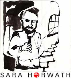 MANN OHNE BEINE - Zeichnung v. Sara Horwath - Castlefreak
