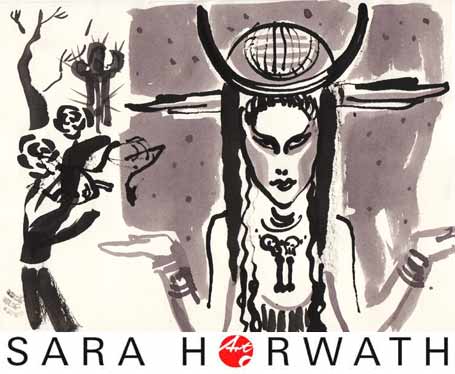 WUESTE - WÜSTE - Tuschezeichnung auf Papier von Sara Horwath