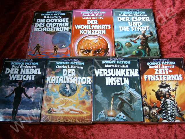 SCIFI - ROMANPAKET 16 - MOEWIG - 7 Stück - div. TB - Romane