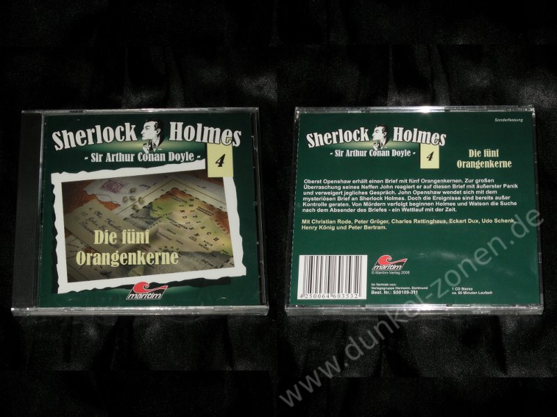 SHERLOCK HOLMES 4 - DIE FÜNF ORANGENKERNE - Kriminal Detektiv Hörspiel Geschichte CD