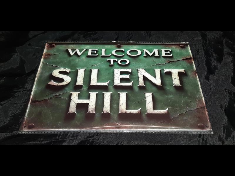 SILENT HILL WELCOME BLECHSCHILD A 30x20cm Horror Schild retro Stil Wanddeko