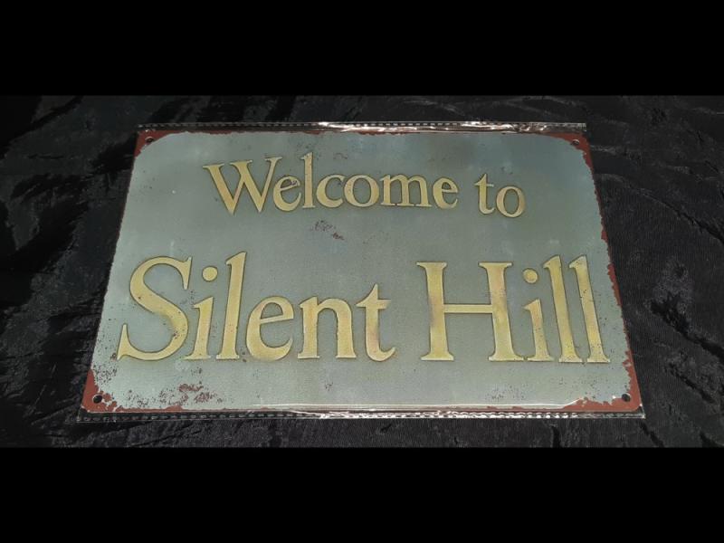 SILENT HILL WELCOME BLECHSCHILD B 30x20cm Horror Schild retro Stil Wanddeko