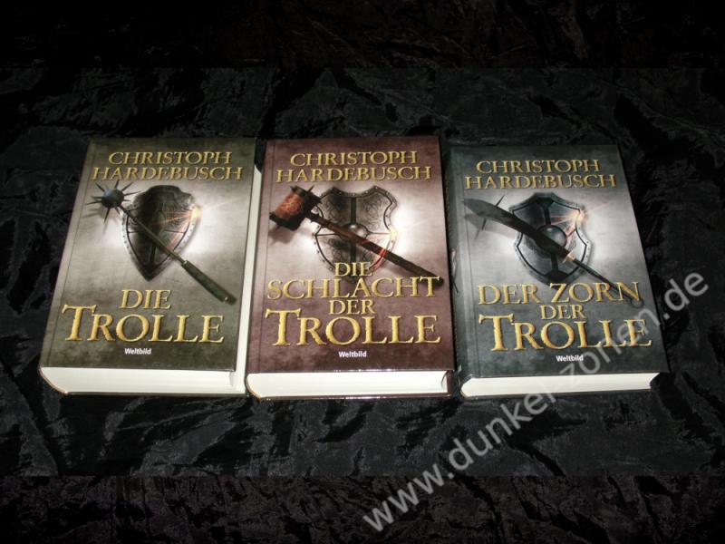 TROLLE 1 2 3 Fantasy Roman Trilogie - Schlacht... Zorn der... gebund. Buch Set HC Weltbild