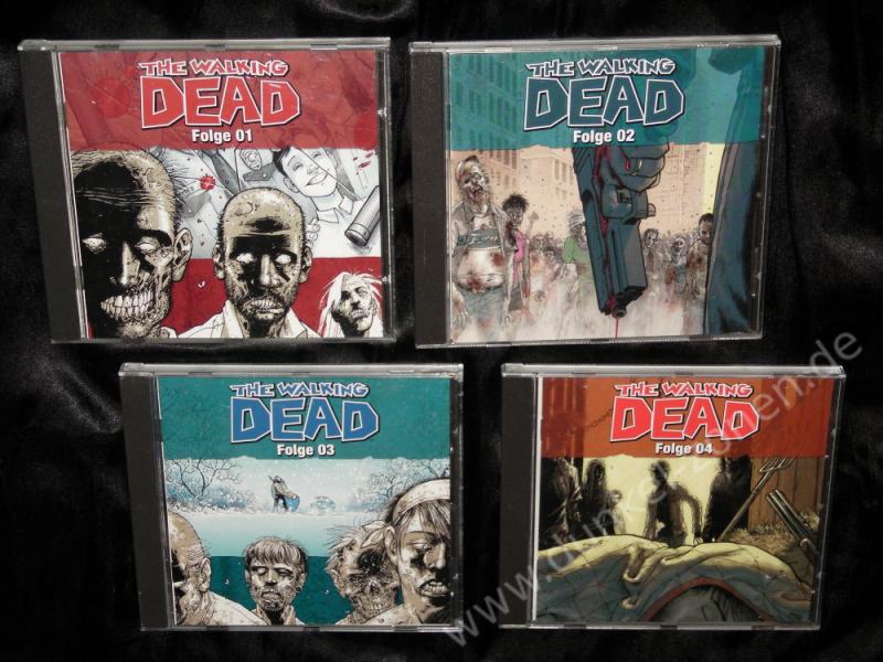 THE WALKING DEAD 1 - 4 - Hörspiele CDs Sammlung Set Konvolut v. Lübbe - Zombies Untote