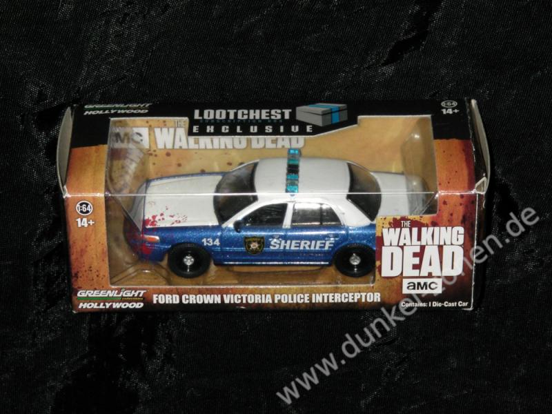 THE WALKING DEAD - FORD CROWN POLICE CAR - Polizeiauto - Lootchest exclusive Greenlight Collectibles