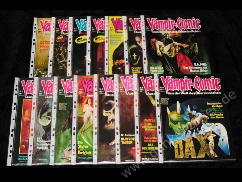 VAMPIR-COMIC 1-15 - komplette Reihe - gefragte Grusel Kult Serie v. Pabel-Verlag 1974