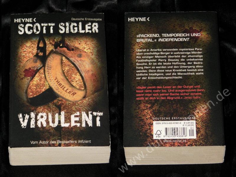 VIRULENT - Scott Sigler  - Zombie Horror Roman Taschenbuch TB - Heyne