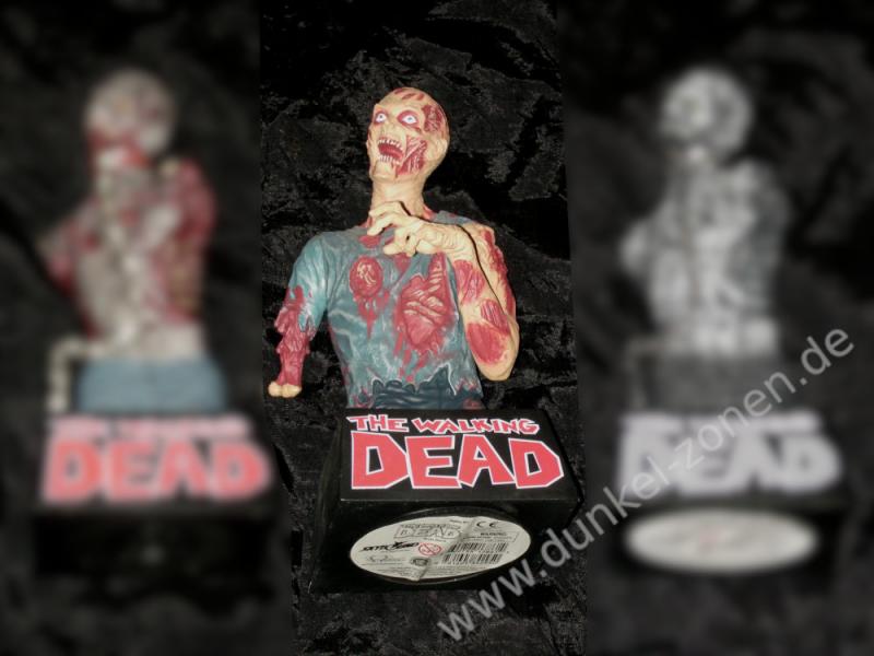 THE WALKING DEAD Zombie Spardose Büste Bust Bank Untoter Figur Farb-Version