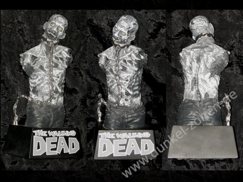 THE WALKING DEAD Michonnes Zombie Pet Spardose Büste BW Bust Bank Untoter Figur Schwarzweiß-Version