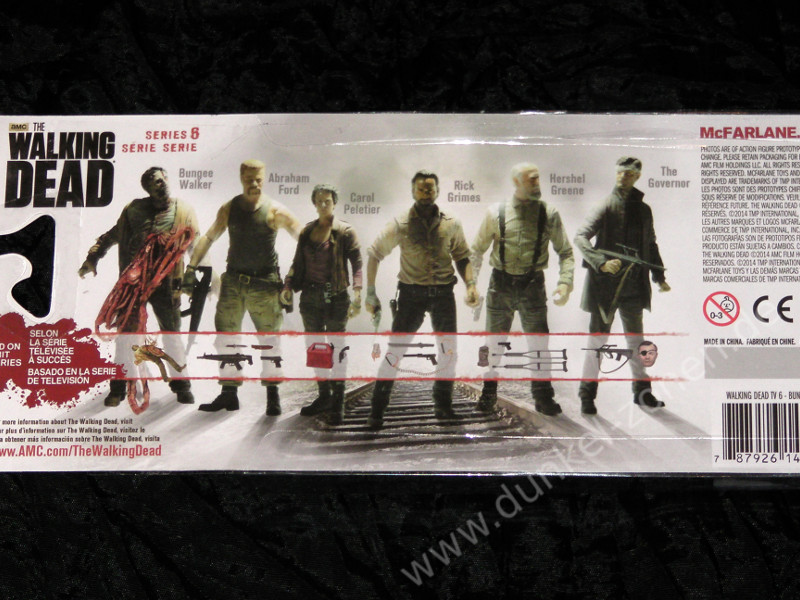 THE WALKING DEAD TV SERIE 6 SET - Rick Hershel Carol Abraham Governor Bungee Walker Zombie