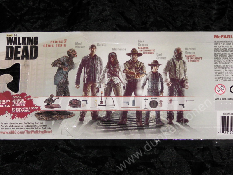 THE WALKING DEAD TV SERIE 7 SET - excl. Rick Grimes Carl Michonne Hershel Gareth Mud Walker