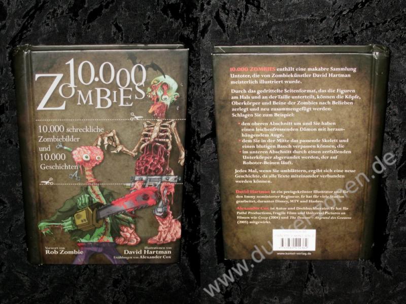 10.000 ZOMBIES - 10000 Zombiebilder und Geschichten - Illustrationen HC Buch Ringbuch - Komet 